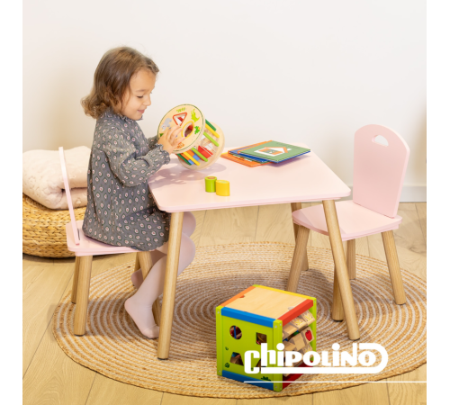 chipolino diwh02420323 Столик и 2 стульчика из МДФ (розовый)
