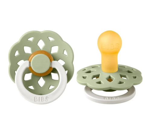 bibs suzeta rotunda din latex "boheme" glow (0-6 luni) sage