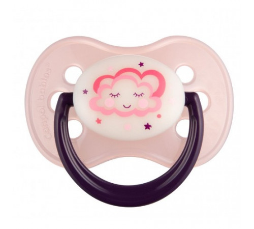 canpol 22/642 suzeta din latex rotunda "night dreams" (0-6 m.) 1 buc.