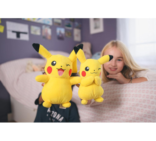 jazwares pkw97730 jucărie mare din pluș  "pok&eacute;mon: pikachu premium" (30 cm)