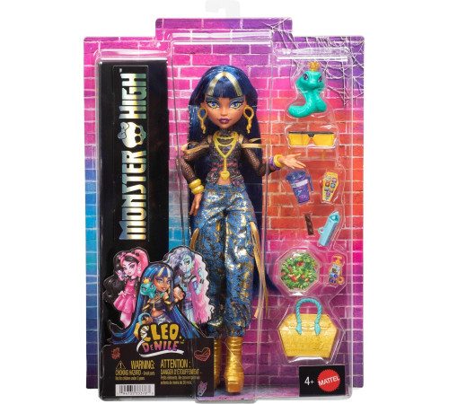 monster high jhk32 Кукла "Клео де Нил" с питомцем Хиссетт