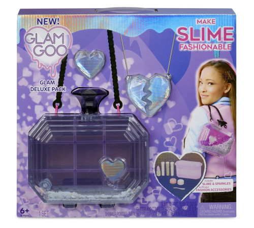 glam goo 560404 set creație slime "deluxe pack" cu accesorii