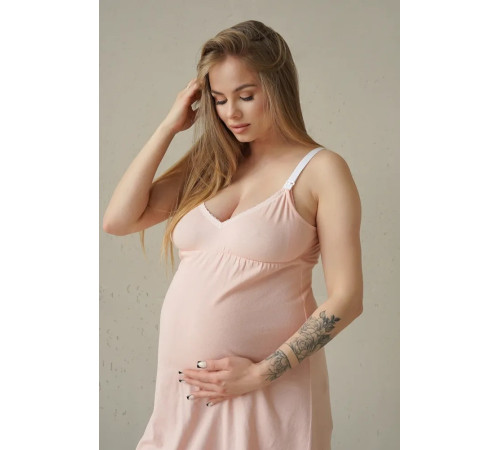 mamindom 24133 cămașă de noapte pentru gravide și alăptare 2xl (roz)