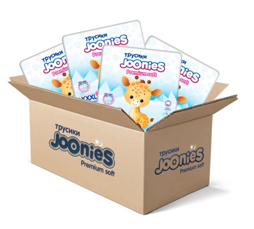 joonies mega pack 953218 premium soft scutece-chilotei xxxl,18-23 kg, (4x24) 96 buc. 