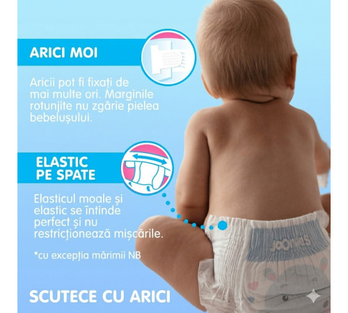 joonies mega pack 953200 premium soft scutece nb, 0-5 kg, (6x24) 144 buc.