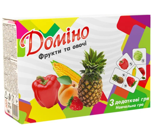 strateg leo 30764 joc de masă "domino - fructe și legume"