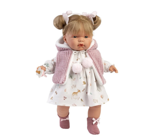  llorens 38354 păpușă interactivă "joelle chaleco lana rosa" (38 cm.)