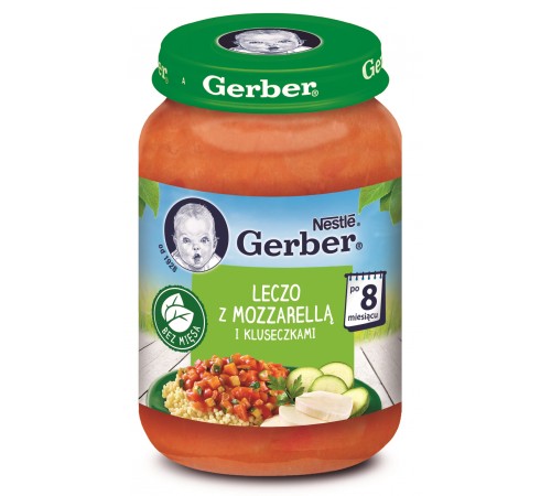 Детское питание в Молдове Gerber Пюре "Лечо с моцареллой и спагетти" (8m+) 190 гр. gerber Пюре "Лечо с моцареллой и спагетти" (8m+) 190 гр.