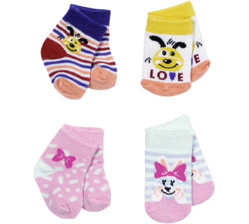 zapf creation 831755 set de ciorapi baby born (2 perechi) în sort.