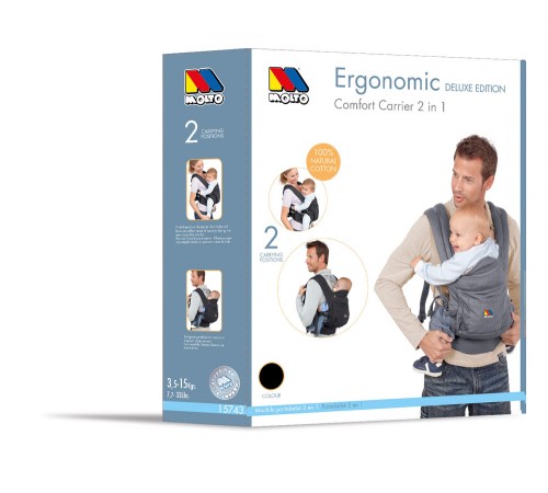  molto 12741 marsupiu-ruczac ergonomic 2-in1 (gri)