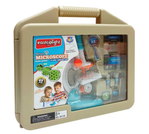 Детский магазин в Кишиневе в Молдове eastcolight 80138 Микроскоп deluxe в кейсе 200/600/1200
