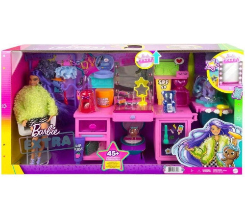 barbie gyj70 set de joc "masă de machiaj" seria "extra"