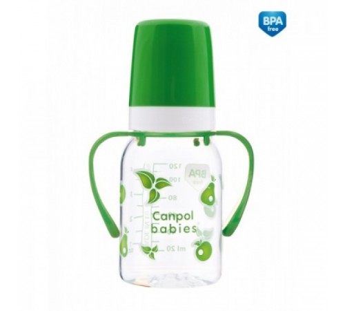 canpol 11/821 biberon din tritan cu mâner 120 мл.(3+)