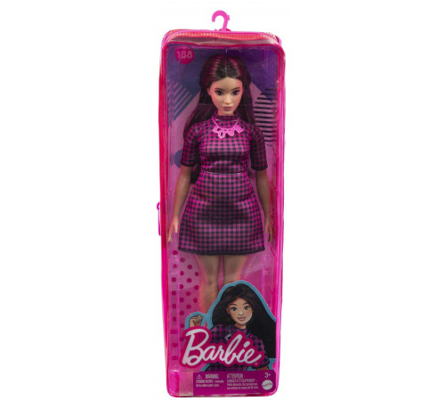 barbie hbv20 papusa "fashionista" intr-o rochie roz