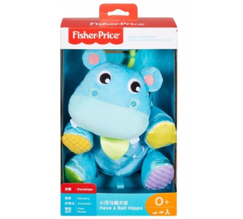  fisher-price gfc35 Мягкая игрушка-подвеска "Бегемотик-мячик"