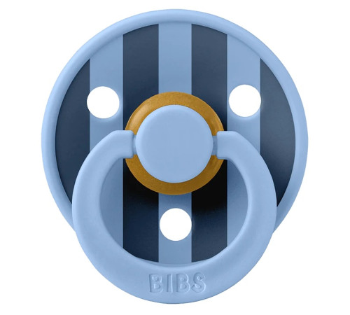 bibs Пустышка круглая латексная "studio" (0-6 м.) sky blue