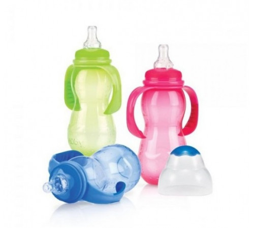 nuby id1098 Бутылочка bpa free non-drip (4 м+) 320 мл.