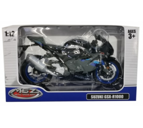 msz 68489 model metalic "motocicletă suzuki gsr-r1000 1:12" in sort.