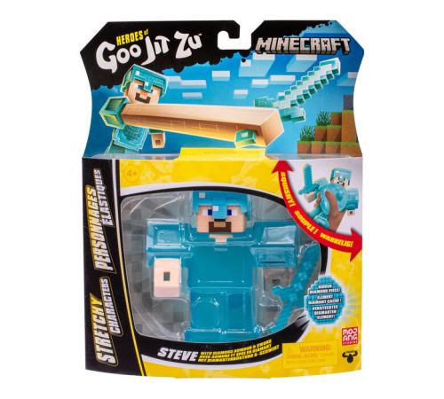 goo jit zu 42765g cтрейч-фигурка "minecraft hero pack" (в асс.)