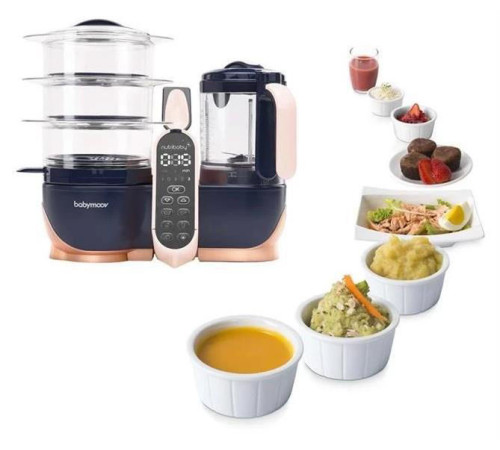 babymoov a001127 robot multifunctional 5 in 1 "nutribaby + xl" (albastru &icirc;nchis) 