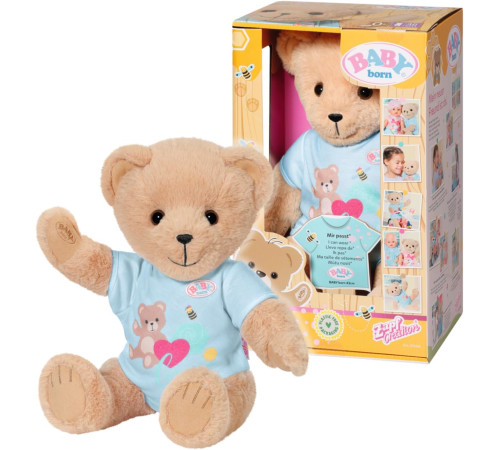  zapf creation 835616 jucărie moale "bear baby born" albastru