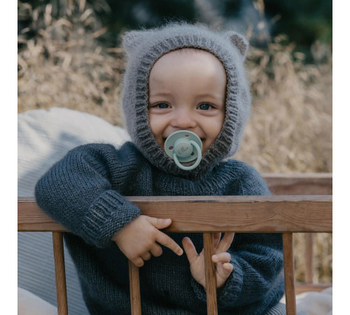 bibs Пустышка круглая силиконовая de lux (0-36 м.) pale butter
