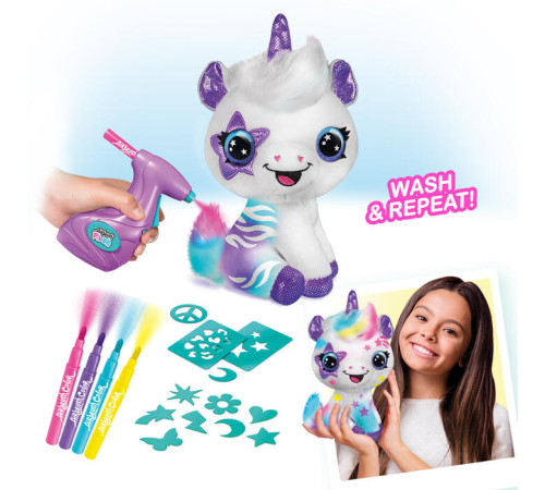 canal toys 228cl set pentru creativitate diy airbrush plush "unicorn" (25 cm.)