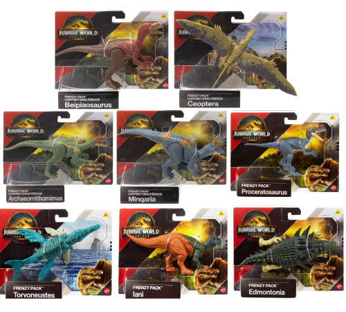 jurassic world jgb72 figurină dinozaur "haită de prădători" (în sort.)