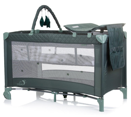 chipolino Манеж-кровать "luna" kosilu244pg зелёный