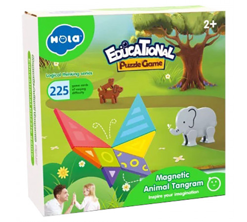  hola toys e7982 Игра-головоломка "tangram" с магнитными животными