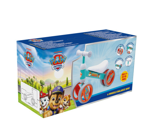 seven 34078 bicicletă de echilibru cu 4 roți "paw patrol boys"