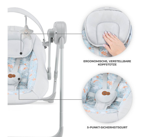 kinderkraft Электронные качели swingee (до 9 кг.) серый