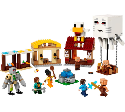 lego minecraft 21273 constructor "the ghast balloon village attack" (555 el.)