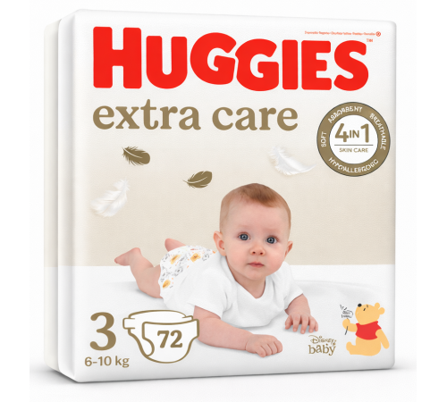 huggies extra care Подгузники 3 (6-10 кг.) 72 шт.