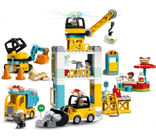 lego duplo 10933 constructor "macara turn la un șantier" (123 el.)