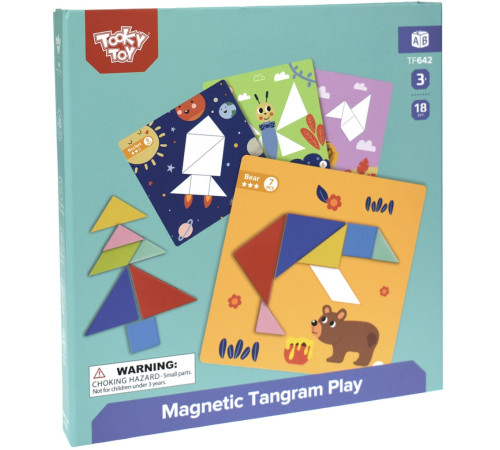  tooky toy tf642 puzzle din lemn magnetice “tangram”