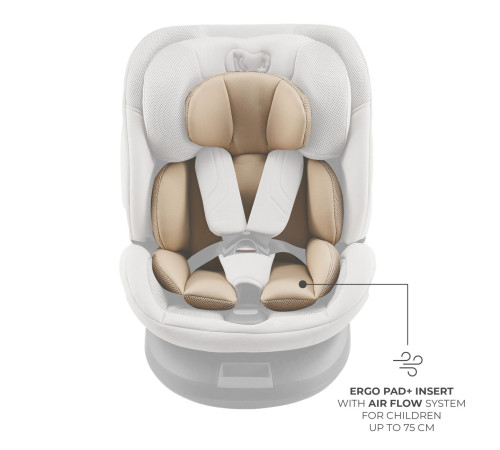 kinderkraft Автокресло xpedition 3 isofix гр. 0+/1/2/3 (0-36 кг.) бежевый