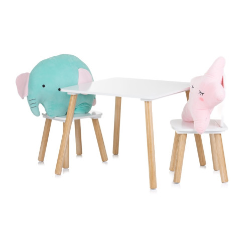 chipolino Столик и 2 стульчика mdf diwh02410323 (сосна\белый)