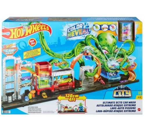 hot wheels gtt96 Игровой набор "Автомойка: Взрыв цветов" серии "Цветное перевоплощение"