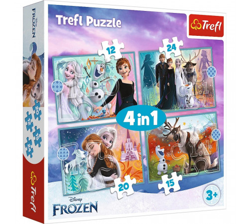 Jucării pentru Copii - Magazin Online de Jucării ieftine in Chisinau Baby-Boom in Moldova trefl 34381 puzzle 4-în-1 "frozen 2” (24/20/15/12 el.)