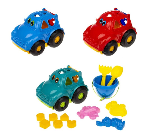 Детский&nbsp;магазин в Кишиневе в Молдове color plast 0299 Сортер -машина с аксессуарами "Автошка" №2 (в асс.)