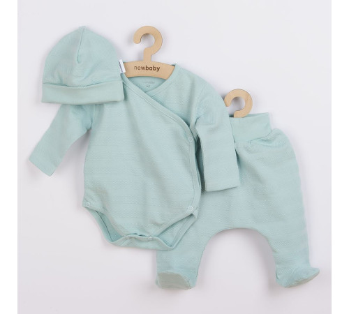  new baby 49085  set de 3 piese pentru nou-născuți "i am" (m. 56) albastru
