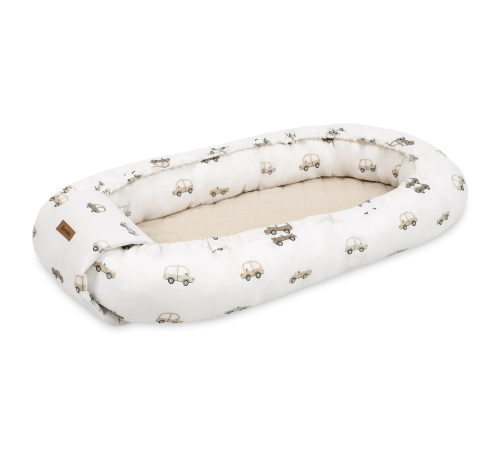 sensillo-229004 6386 cuib-cocon din muslin pentru nou-născuți "cars" (80x45 cm)