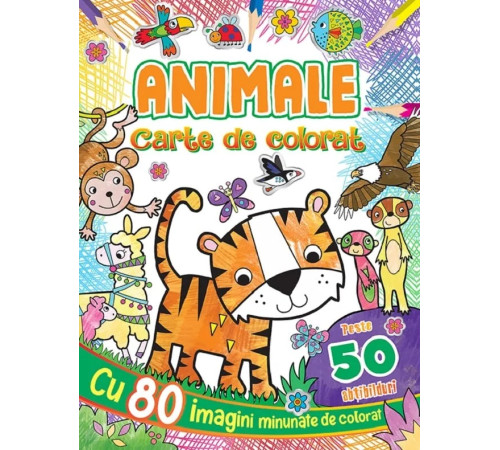  Раскраска "Животные" (80 картинок, 50 наклеек)