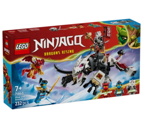  lego ninjago 71863 constructor  "zilvar și bestia-dragon grimtak" (232 el.)