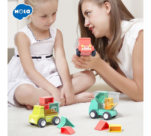 hola toys e7980 jucării puzzle "camioane"