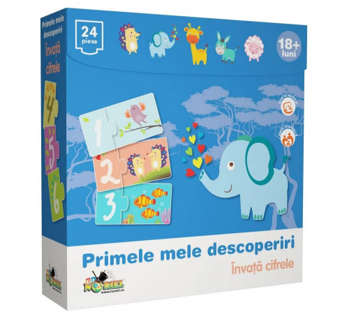 noriel nor1214 puzzle "primele mele descoperiri - invata cifrele" (ro)