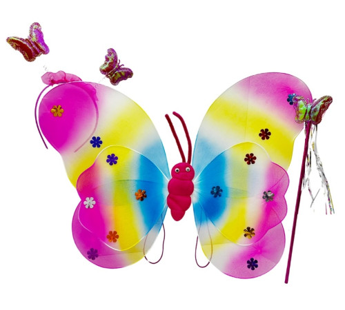  001 aripi de fluture cu cerc si bagheta multicolor zja359643