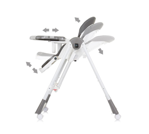 chipolino Стульчик для кормления и качели 2в1 "milk shake" sthms02404gn гранит