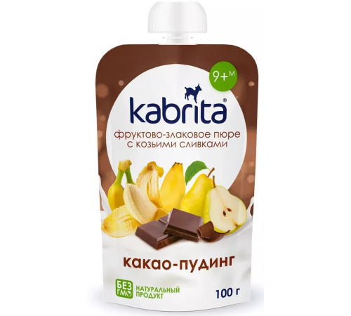 mega pack kabrita piure cu frișсă de capra "budinca de cacao" (6 х100) 600 gr.